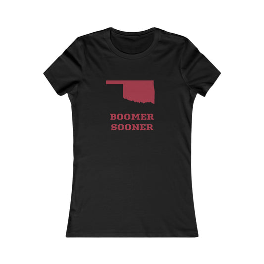 TAYLZ Women's Oklahoma BOOMER SOONER T - Black