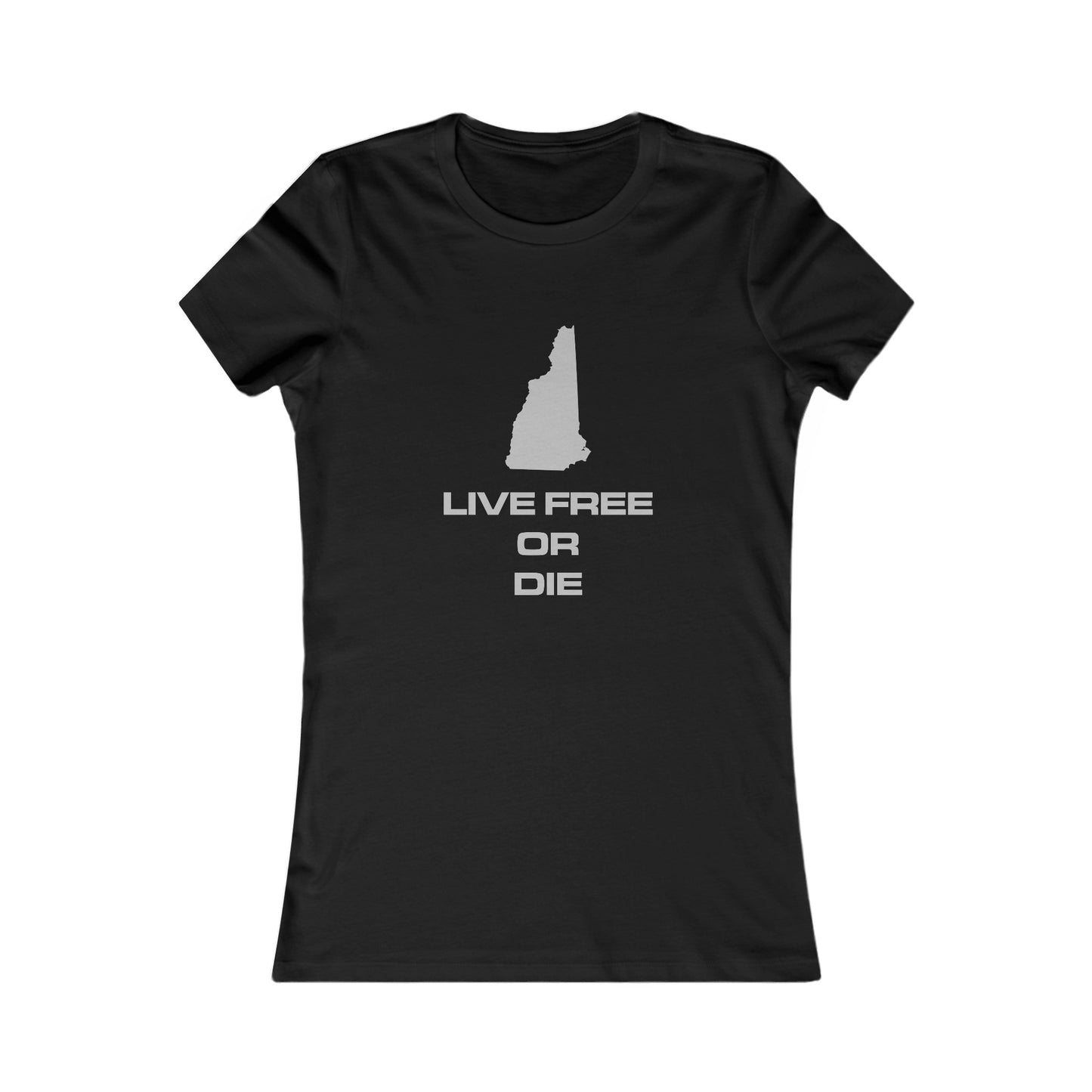 TAYLZ Women's New Hampshire Live Free or Die T - Black