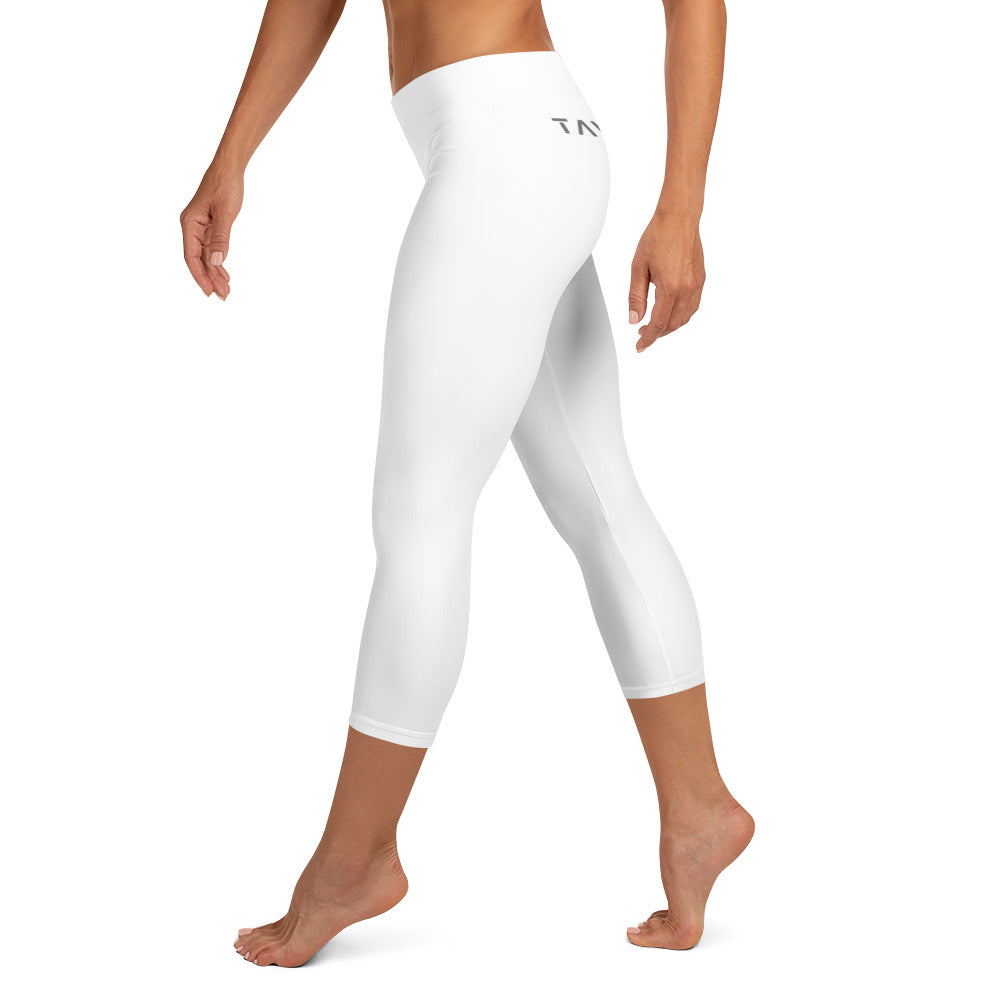 TAYLZ Women's Yoga Capris - White