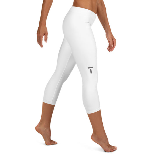 TAYLZ Women's Yoga Capris - White