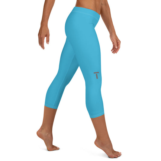 TAYLZ Women's Yoga Capris - TAYLZ Blue