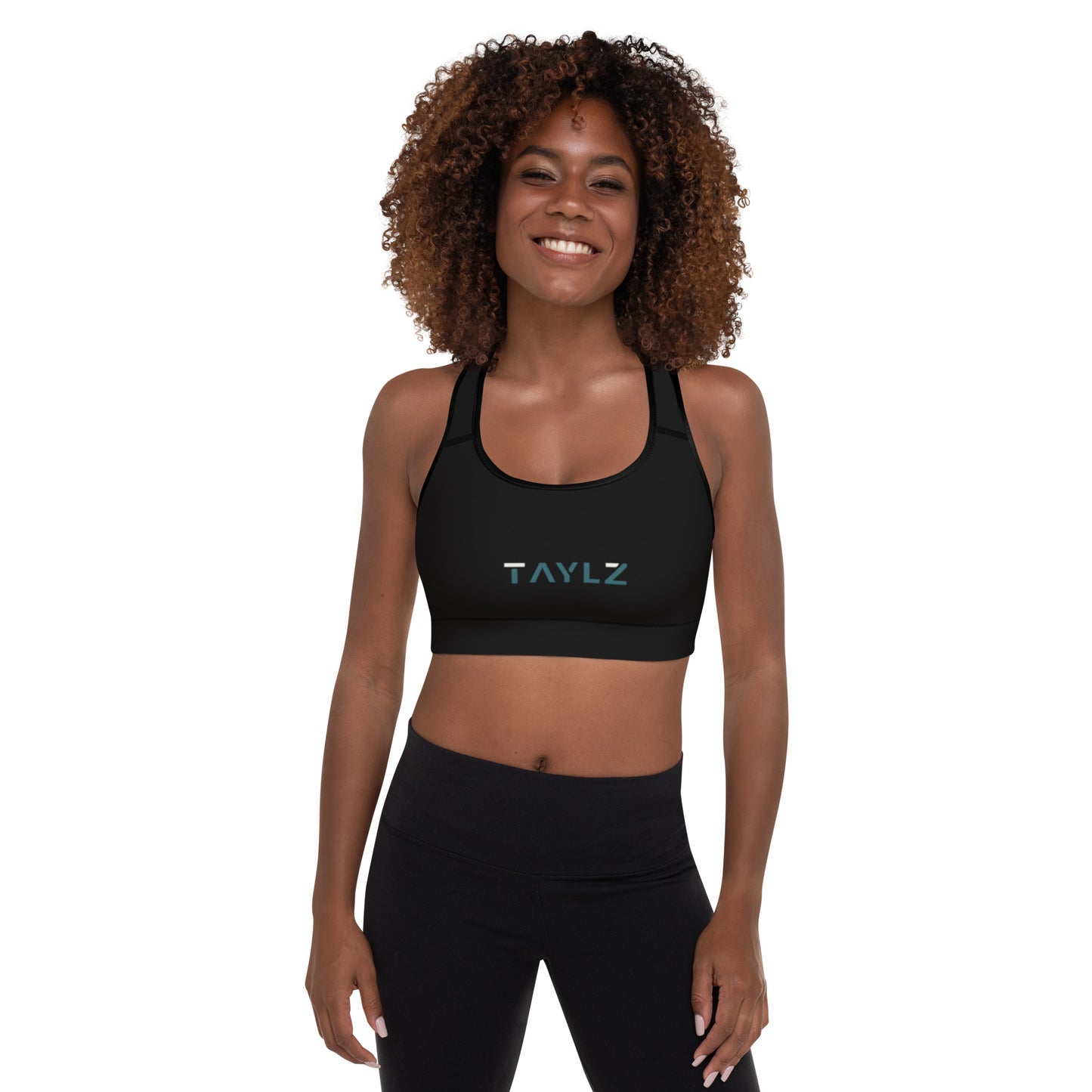 TAYLZ Padded Sports Bra - Black