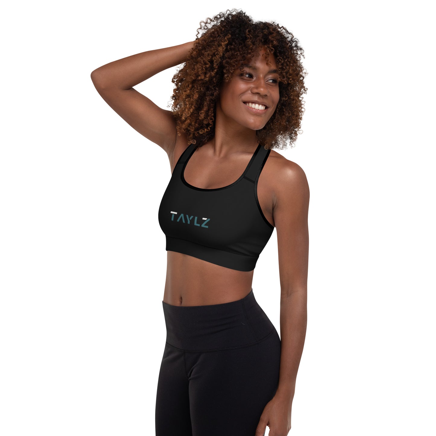 TAYLZ Padded Sports Bra - Black