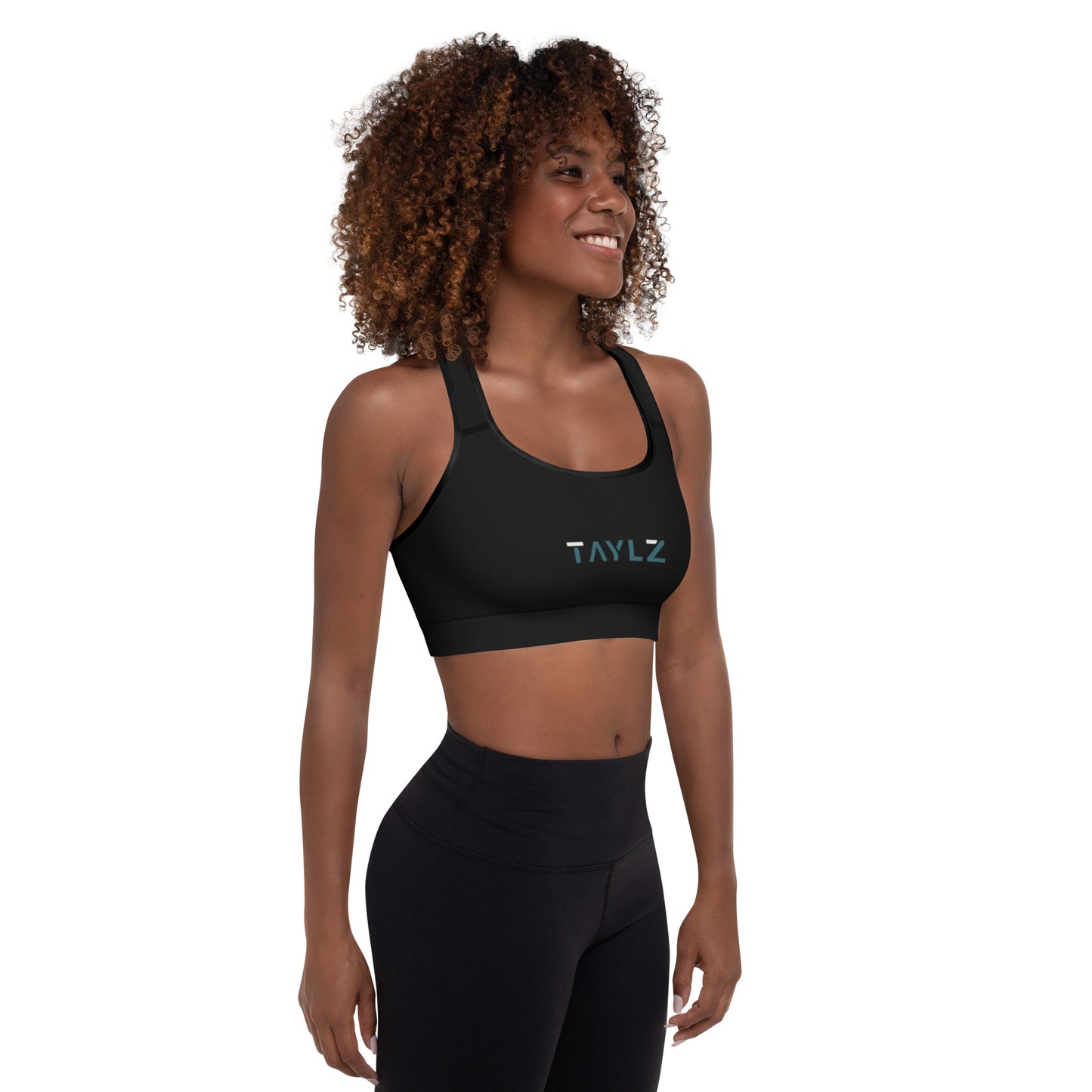 TAYLZ Padded Sports Bra - Black