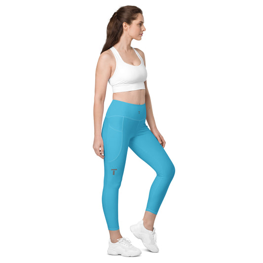 TAYLZ Women's Leggings w Pockets - TAYLZ Blue