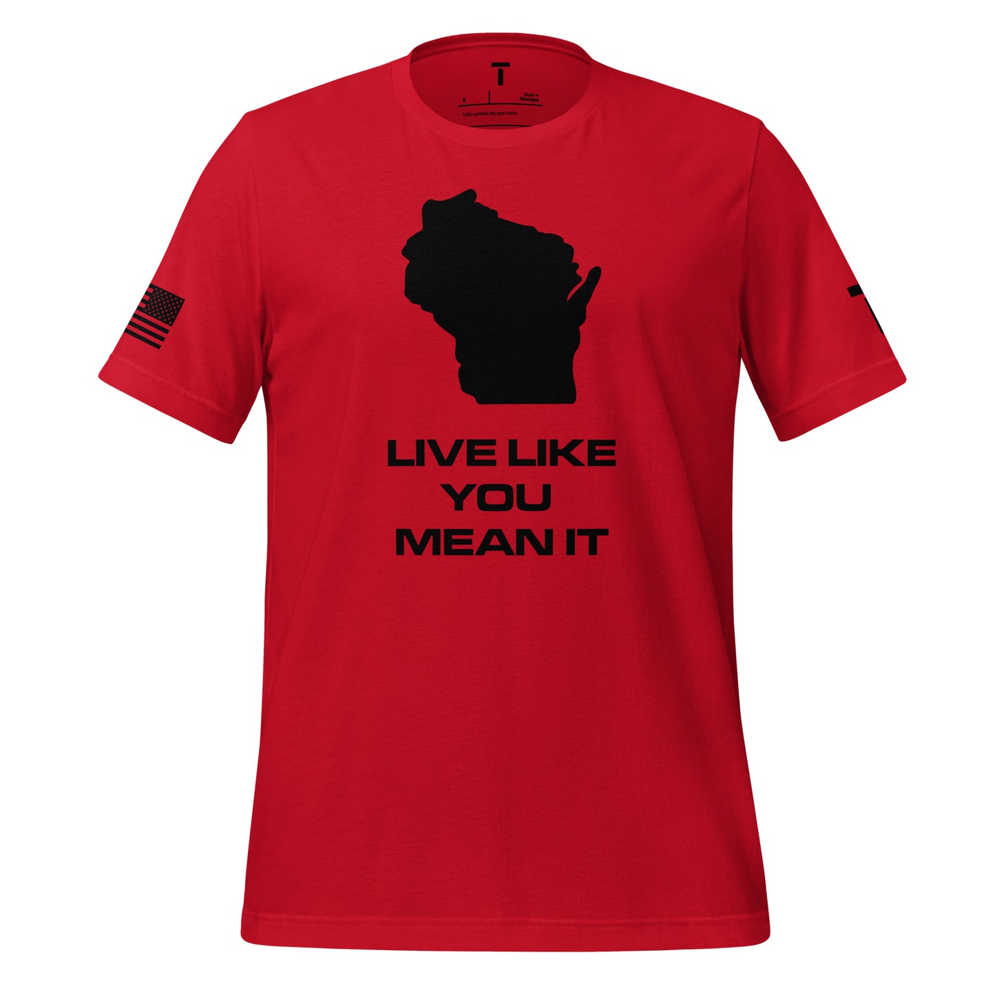 TAYLZ Men's Wisconsin Live Like You Mean It T