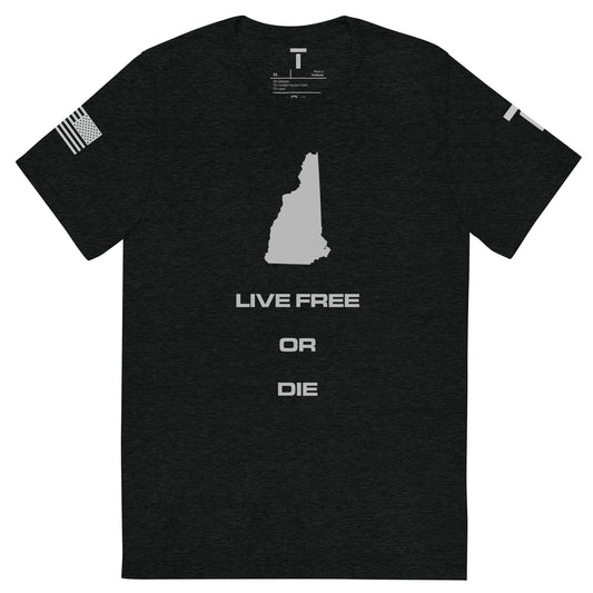 TAYLZ Men's New Hampshire Live Free or Die T - Black