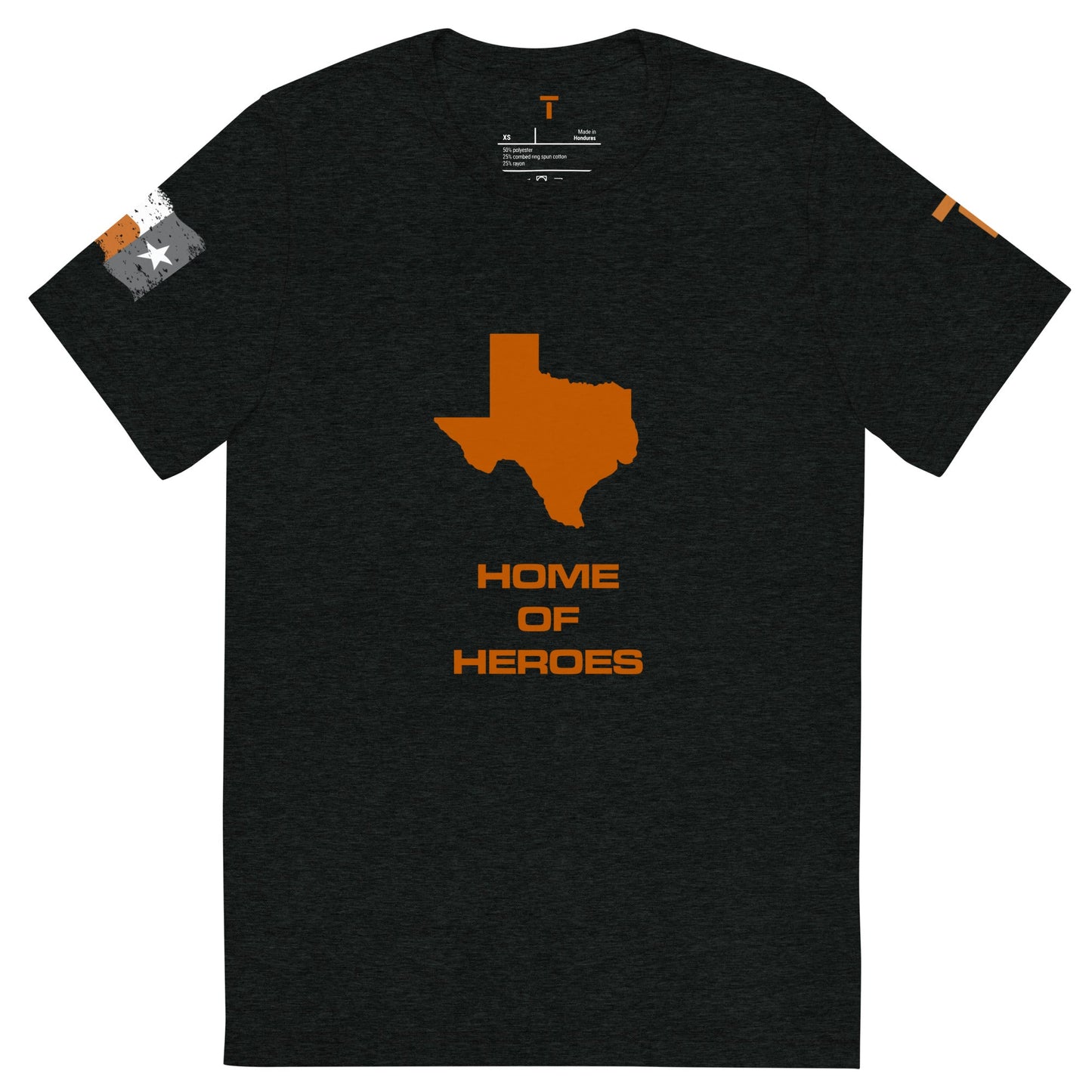 TAYLZ Men's Texas Home of Heroes T - Black