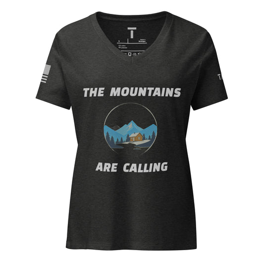 TAYLZ Women's The Mountains Are Calling V-neck T