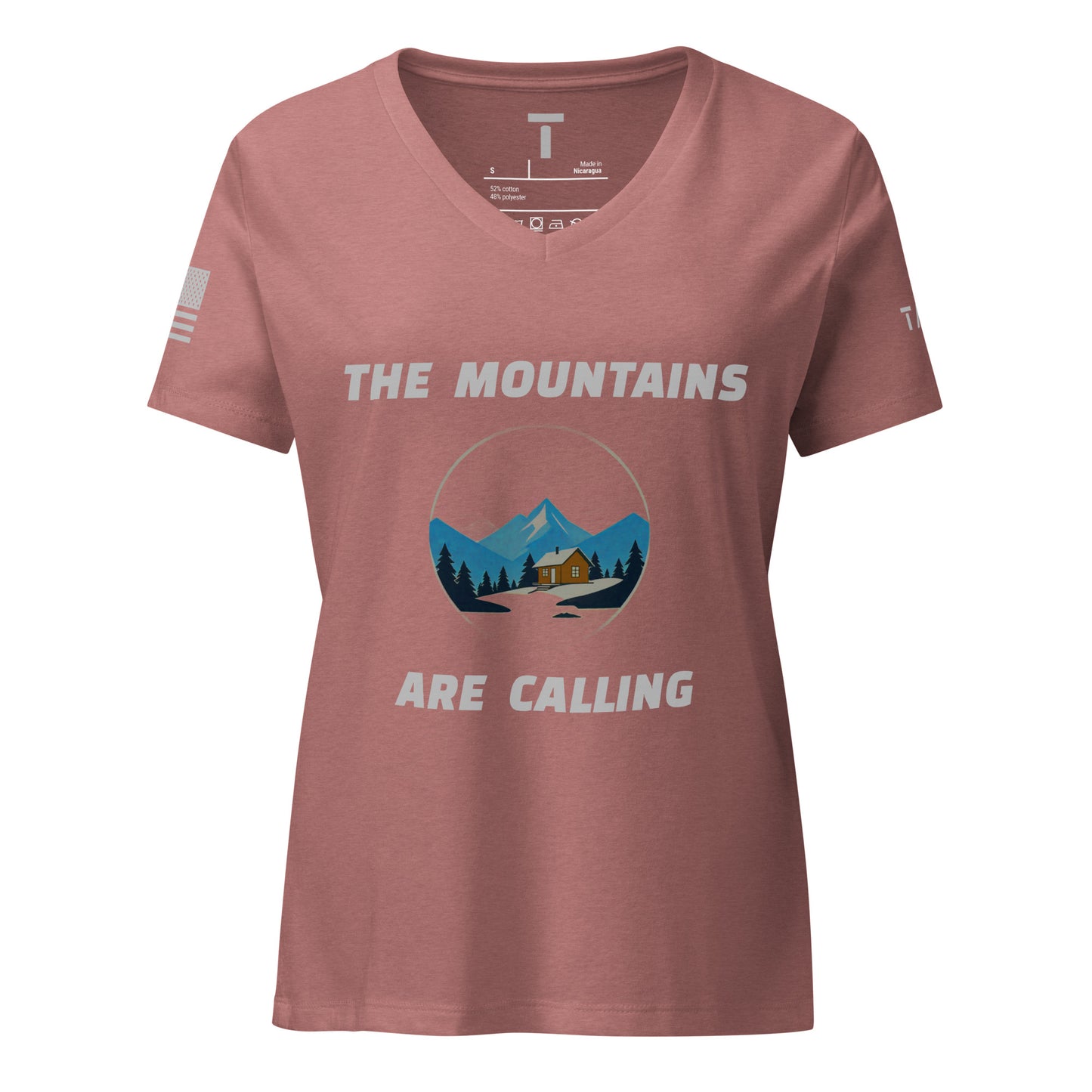 TAYLZ Women's The Mountains Are Calling V-neck T