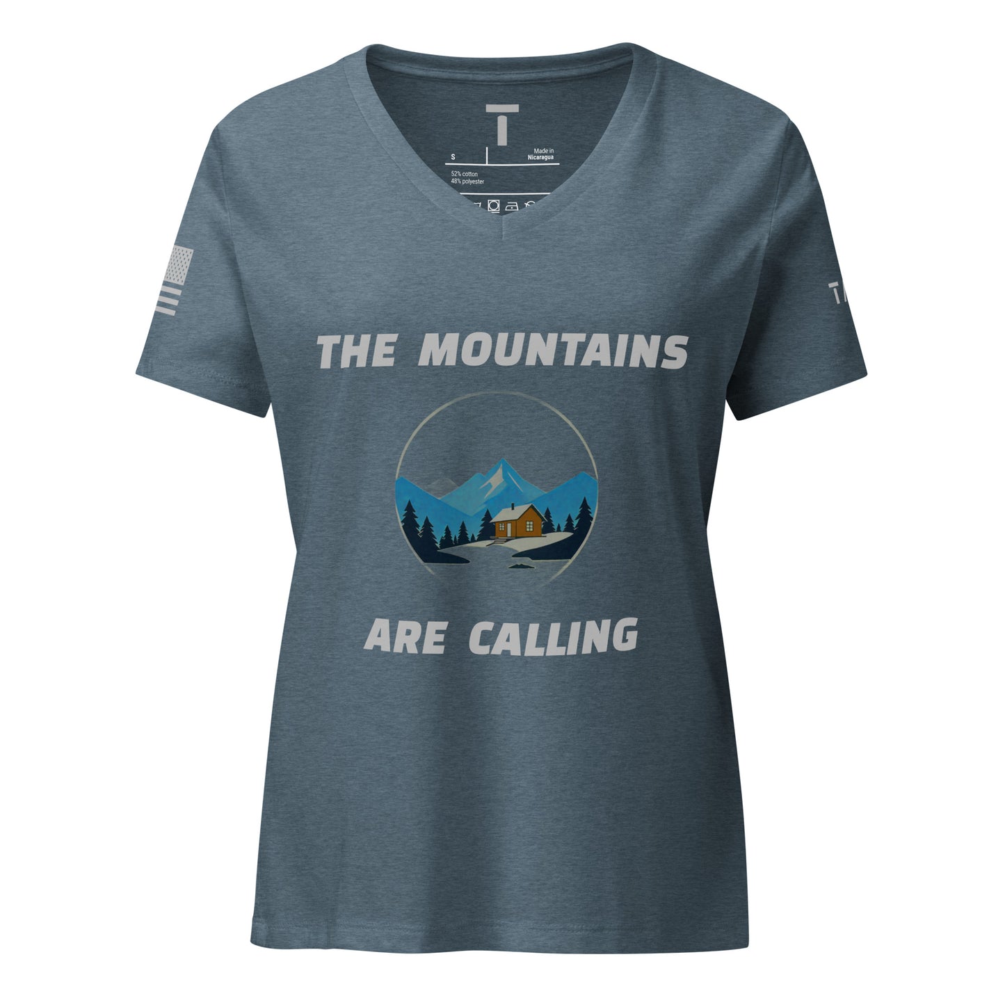 TAYLZ Women's The Mountains Are Calling V-neck T